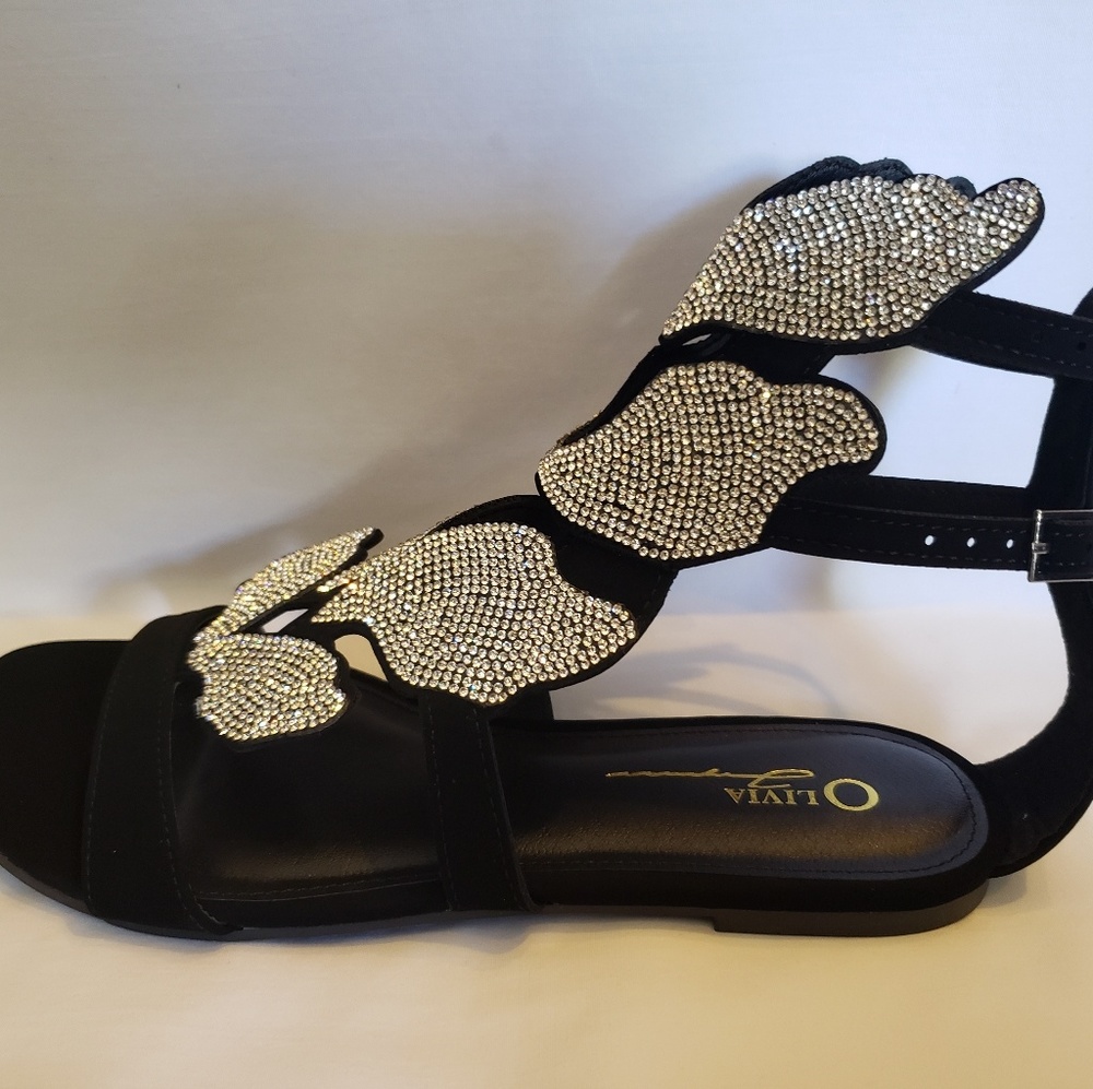 Rhinestone Flat Sandal